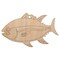 Bluefin Tuna Fish Fishing Unfinished Craft Wood Holiday Christmas Tree DIY Pre-Drilled Ornament